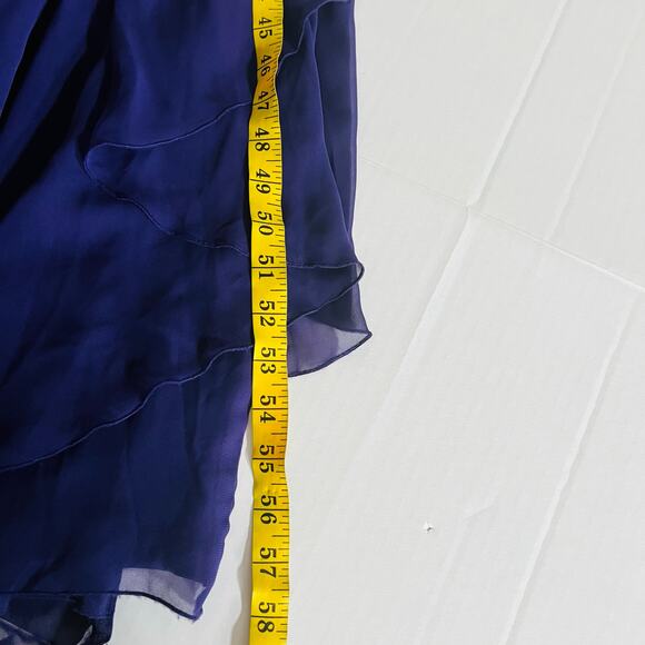 Calvin Klein Embellished One Shoulder Draped Maxi Dress Size 6 Purple - Picture 4 of 6